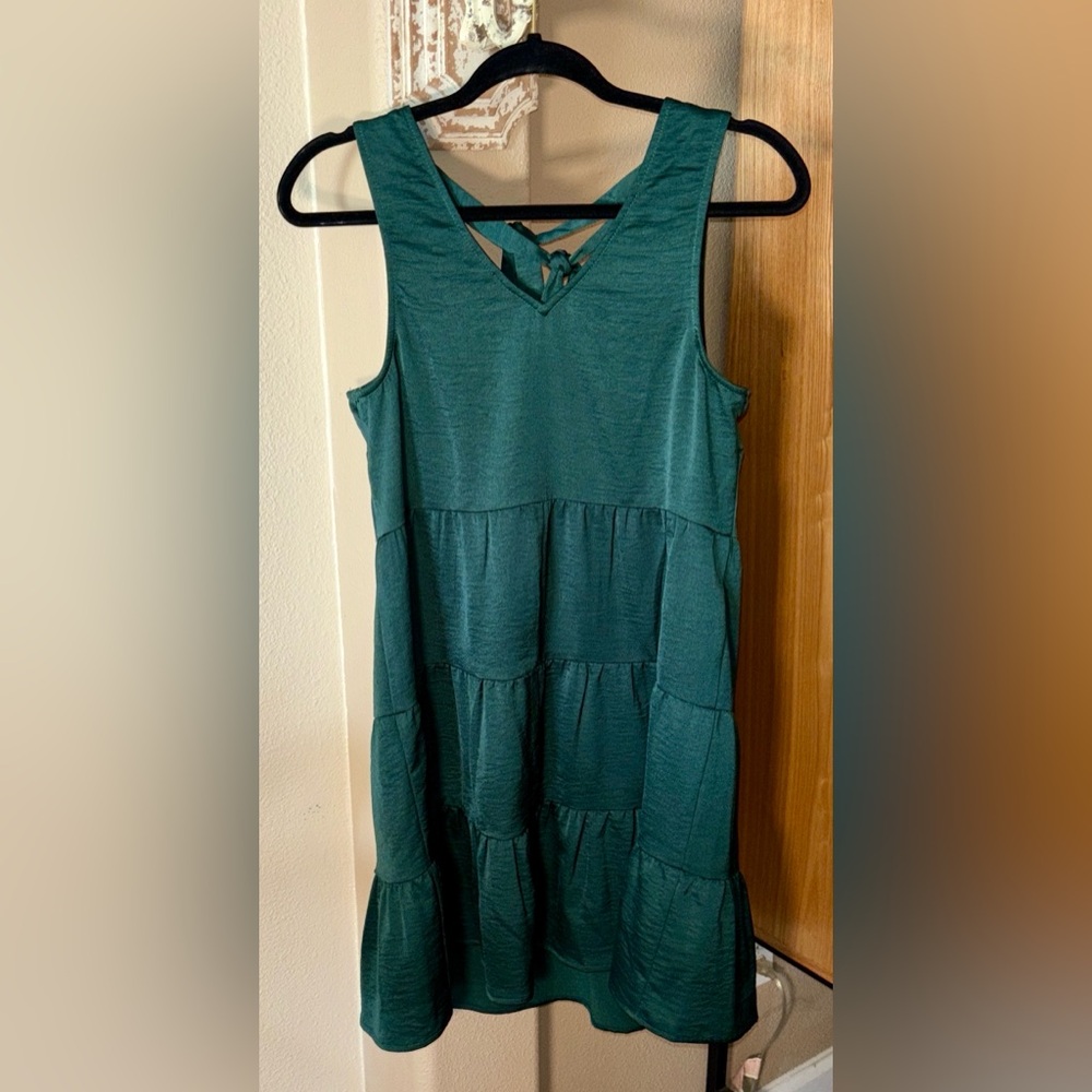 Speechless Dark Green Mini Dress medium